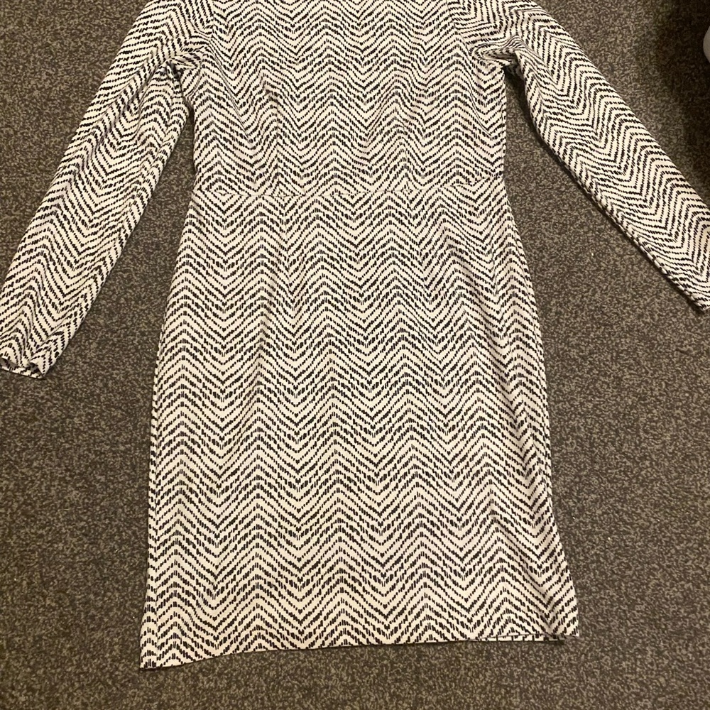 The Limited Monochrome Chevron Long Sleeve Dress